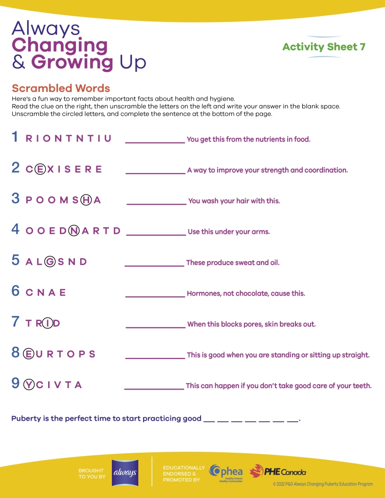 always changing grades 5 6 phe canada