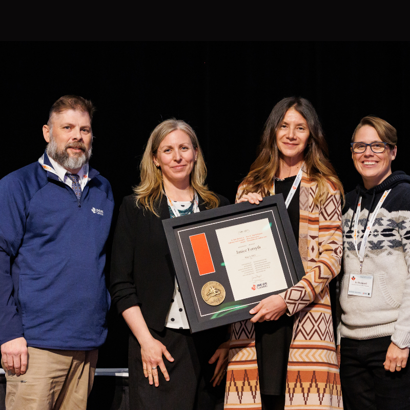 Janice receiving the award at the 2023 PHE National Conference