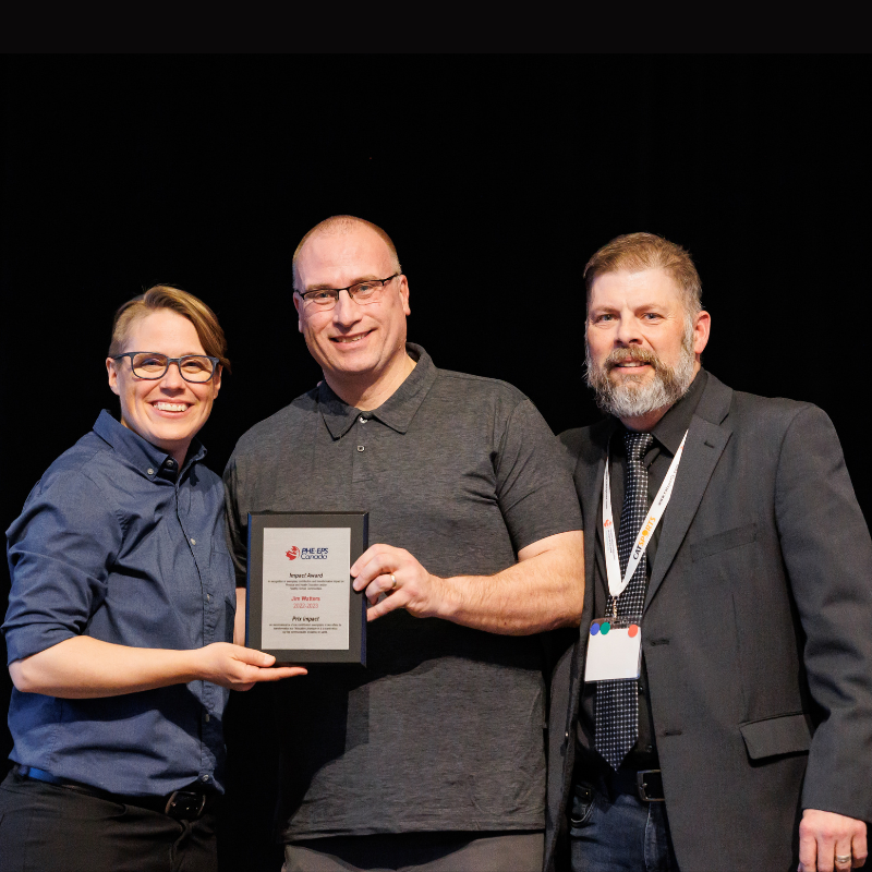 Jim receiving the award at the 2023 PHE National Conference