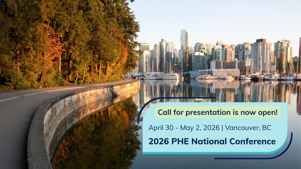 The image is showing the beautiful Vancouver with the event information displayed in a box