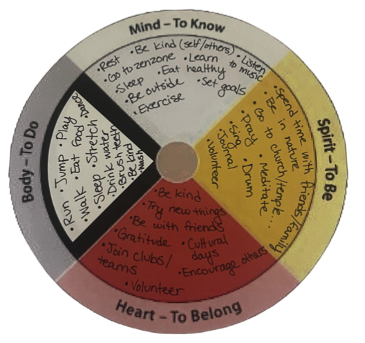 Medicine Wheel Developed Collaboratively with Grade 4 Students in Alberta