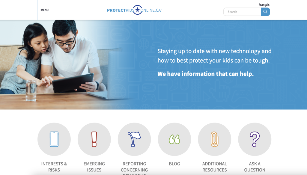 Protect Kids Online website screenshot