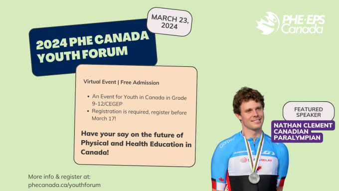 2024 PHE Canada Youth Forum cover photo with special speaker Nathan Clement